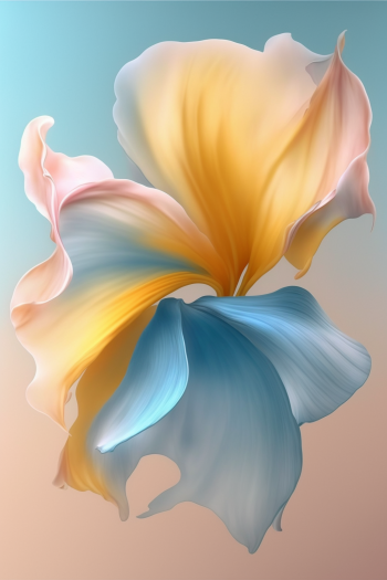 Pastel colored flowery design wallpaper generated by AI