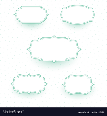 pastel colors wedding label frames set