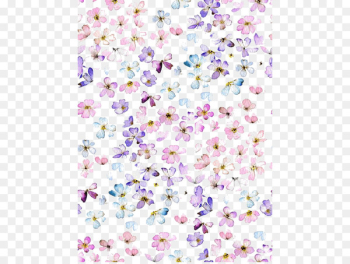 Pastel Flower Watercolor painting Purple Wallpaper - Flower Print 