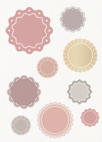 Pastel labels set