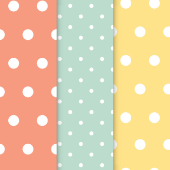 Pastel polka dot seamless pattern vector set Pastel polka dot seamless pattern vector set