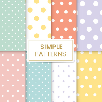 Pastel polka dot seamless pattern vector set Pastel polka dot seamless pattern vector set