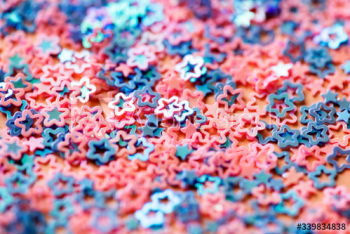 Pastel star sequin abstract background