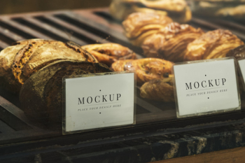 Pastry shelf display labels Free Psd Pastry shelf display labels Free Psd
