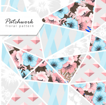 Patchwork floral background Free Vector Patchwork floral background Free Vector