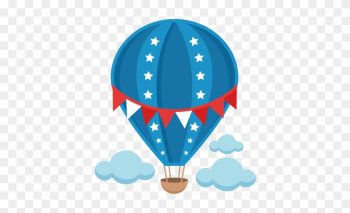 Patriotic Hot Air Balloon Svg Scrapbook Cut File Cute - Hot Air Balloon Clipart Png