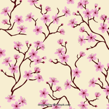 Pattern with cherry blossoms Pattern with cherry blossoms