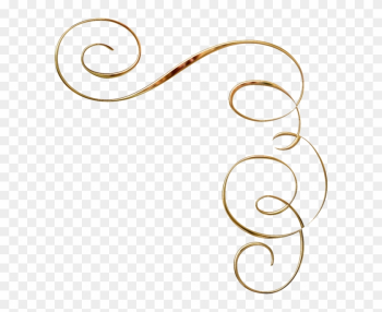 Patterns - Gold Swirl Line Png