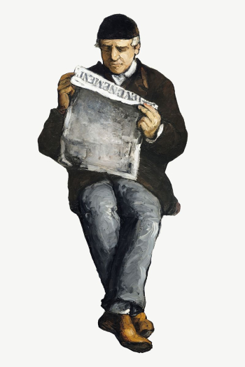 Paul Cezanne&rsquo;s Father clipart, post-impressionist | Free PSD Illustration - rawpixel
