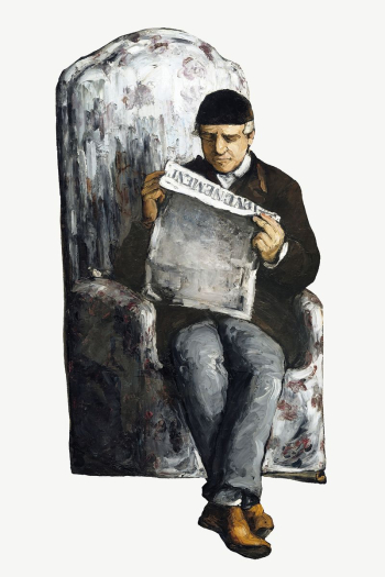 Paul Cezanne&rsquo;s Father clipart, post-impressionist | Free PSD Illustration - rawpixel