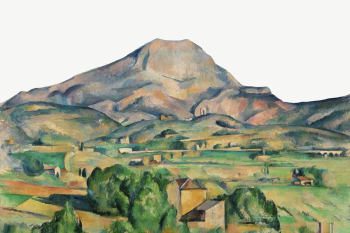 Paul Cezanne&rsquo;s Mont Sainte-Victoire border, | Free PSD Illustration - rawpixel