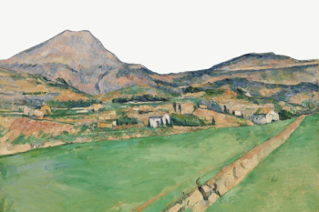 Paul Cezanne&rsquo;s Mont Sainte-Victoire border, | Free PSD Illustration - rawpixel