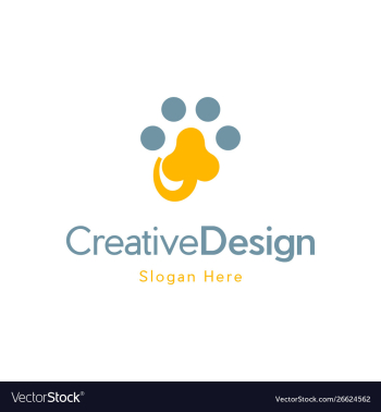 Paw pet clinic logo design vector image Paw pet clinic logo design vector image