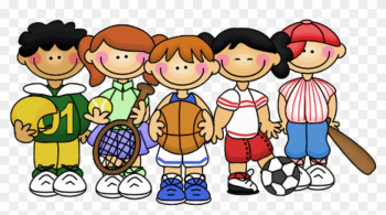 Pe Teacher Clipart - Kids Playing Sports Clipart