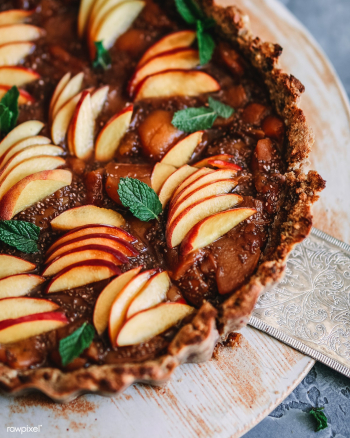 Peach chia tart | Free stock photo - 444740 Peach chia tart | Free stock photo - 444740
