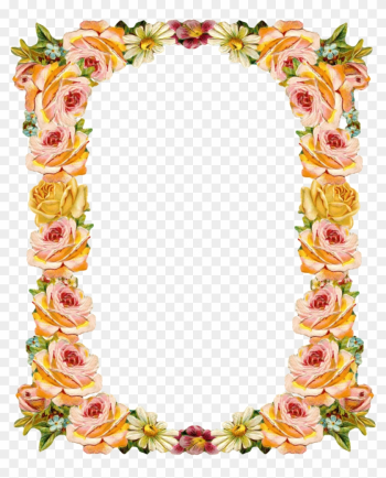 Peach Clipart Frame - Shradhanjali Photo Frames Online