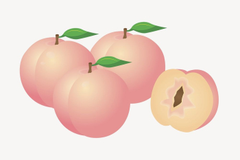 Peaches clipart, fruit illustration. Free | Free Photo - rawpixel Peaches clipart, fruit illustration. Free | Free Photo - rawpixel