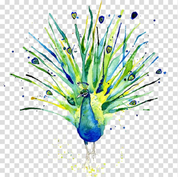Peafowl Logo of NBC Watercolor painting, Watercolor Peacock transparent background PNG clipart