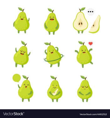 pear cartoon character pear cartoon character