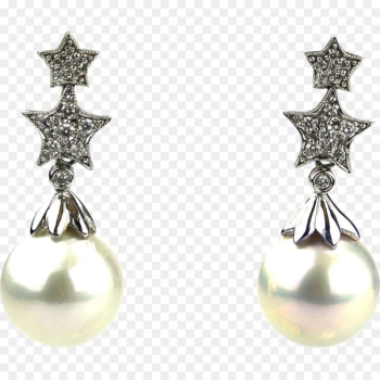 Pearl Earring Body Jewellery Diamond - Pearl Earring Body Jewellery Diamond -