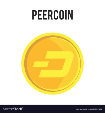 Peercoin cryptocurrency symbol on gold coin flat vector image Peercoin cryptocurrency symbol on gold coin flat vector image