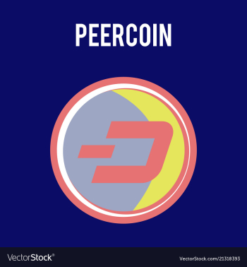 Peercoin cryptocurrency symbol on gold coin flat vector image Peercoin cryptocurrency symbol on gold coin flat vector image