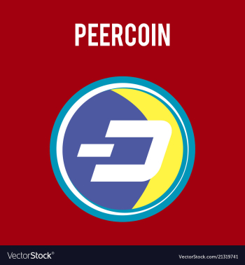 Peercoin cryptocurrency symbol on gold coin flat vector image Peercoin cryptocurrency symbol on gold coin flat vector image