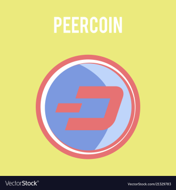 Peercoin cryptocurrency symbol on gold coin flat vector image Peercoin cryptocurrency symbol on gold coin flat vector image