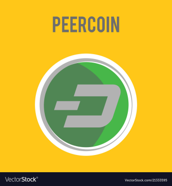 Peercoin cryptocurrency symbol on gold coin flat vector image Peercoin cryptocurrency symbol on gold coin flat vector image