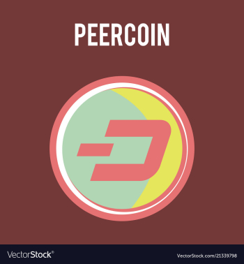 Peercoin cryptocurrency symbol on gold coin flat vector image Peercoin cryptocurrency symbol on gold coin flat vector image