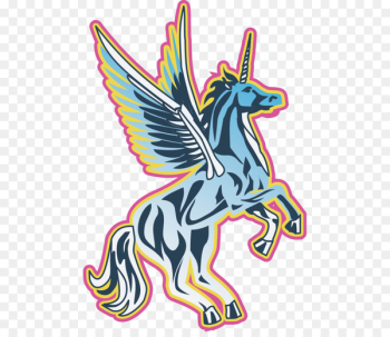 Pegasus Euclidean vector Illustration - Hand colored artwork Pegasus totem 