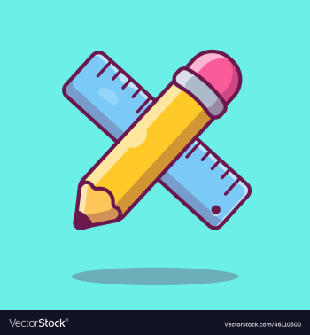 pencil and ruler cartoon pencil and ruler cartoon