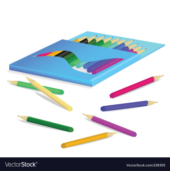 Pencil box vector image Pencil box vector image