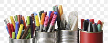 Pencil cups png, stationery border, | Free PNG - rawpixel