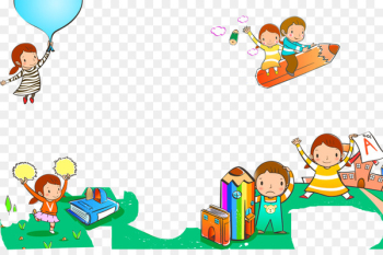 Pencil Drawing - Cartoon children book pencil decoration background 