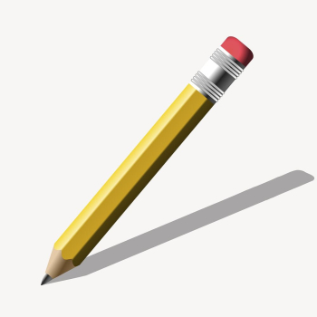 Pencil, stationery clipart, illustration vector. | Free Vector - rawpixel