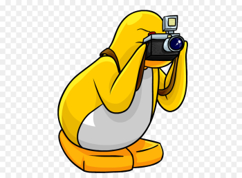 Penguin, Club Penguin, Photographer, Cartoon, Yellow PNG