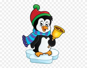 Penguin With Bell Transparent Png Clip Art Image - Christmas Penguin Transparent