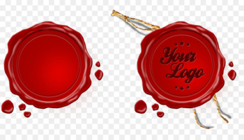 Pennsylvania Paper Sealing wax - Red sealing wax stamp with rope 