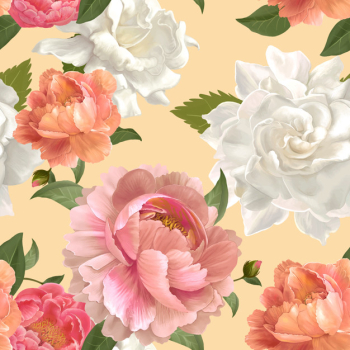 Peony patterned wallpaper Peony patterned wallpaper