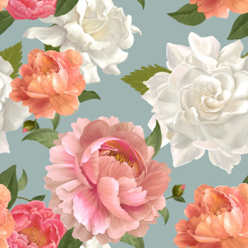 Peony patterned wallpaper Peony patterned wallpaper