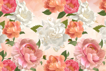 Peony patterned wallpaper Peony patterned wallpaper