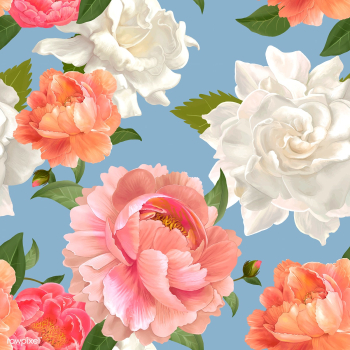 Peony patterned wallpaper | Free stock vector - 562853 Peony patterned wallpaper | Free stock vector - 562853