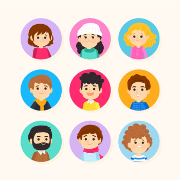People avatars cartoon design Free Vector People avatars cartoon design Free Vector