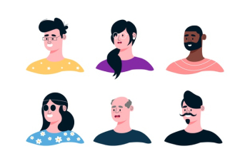 People avatars set Free Vector People avatars set Free Vector