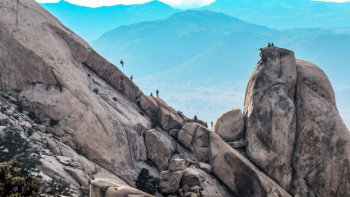 people climbing on mountain people climbing on mountain