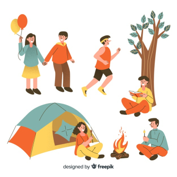 People doing outdoor activities Free Vector People doing outdoor activities Free Vector