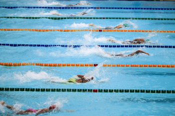People Doing Swim Race People Doing Swim Race