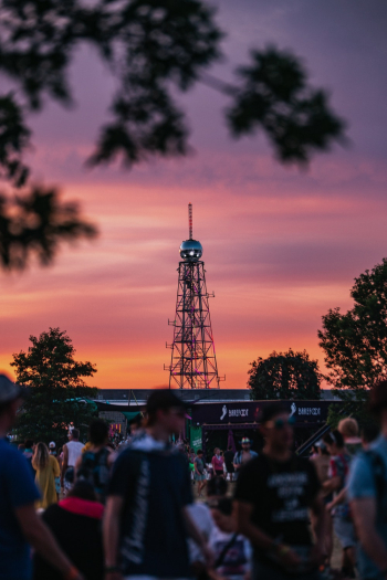 People Gathering With Sunset View Background People Gathering With Sunset View Background