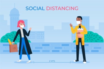 People greeting from distance Free Vector People greeting from distance Free Vector